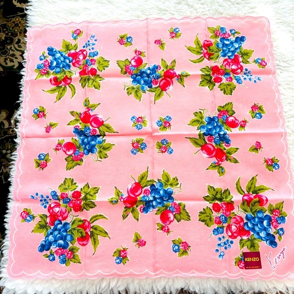 Kenzo Multicolor 100% Cotton Fruity Bandanna/Scarf - Picture 3 of 9